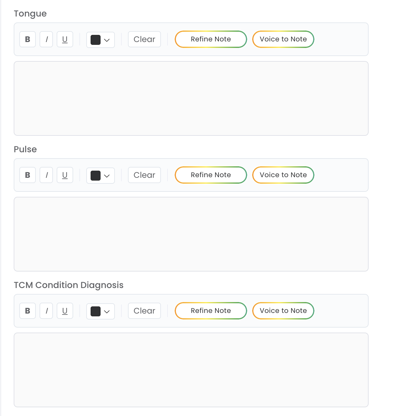 Voice to note editor